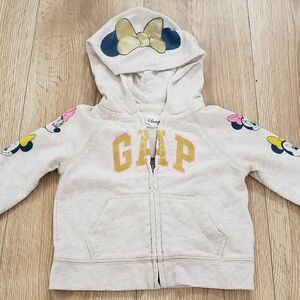 GAP Cream and Pink Sweatshirt with Whimsical Design